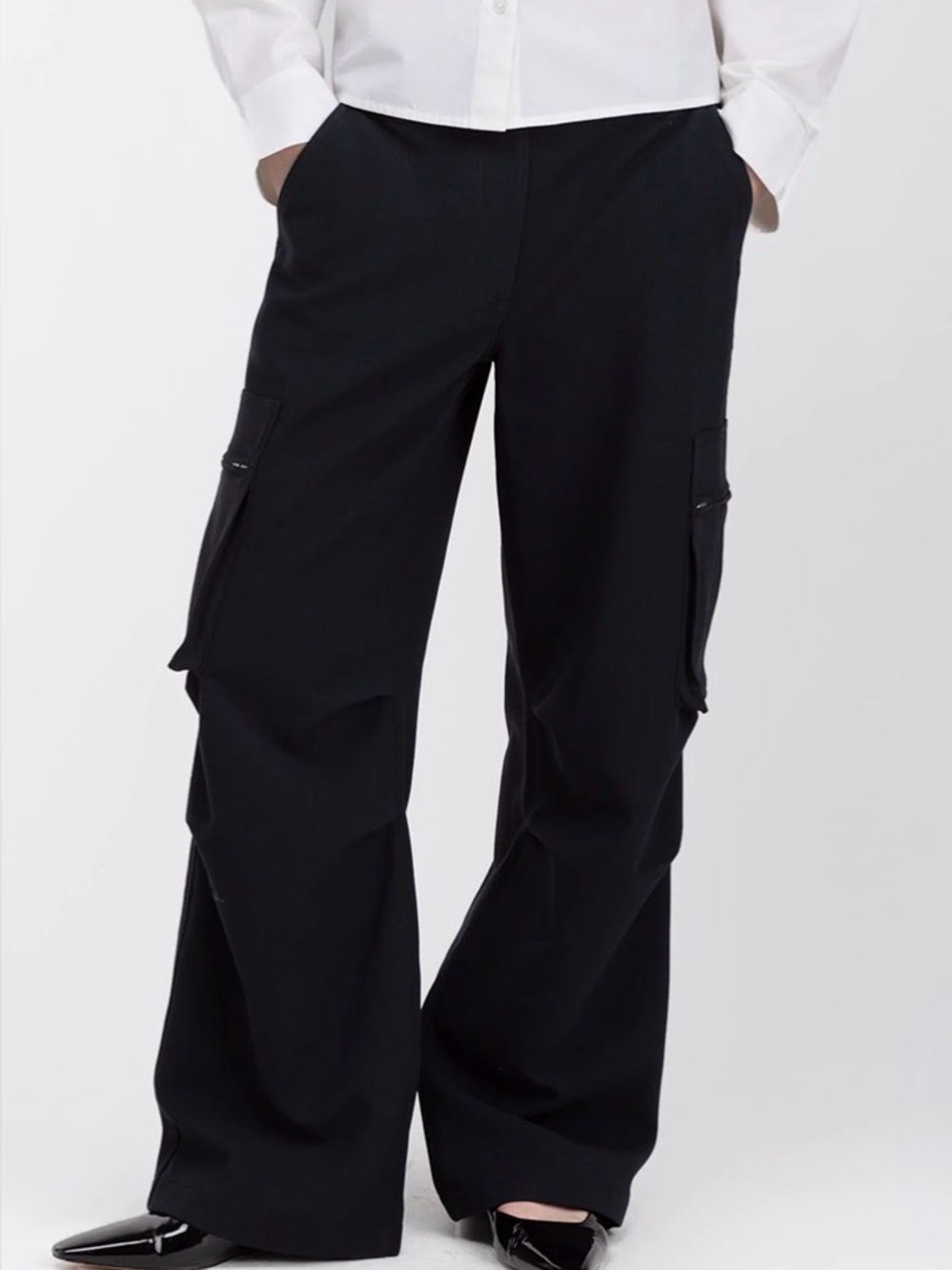 Oak + Fort Cargo Pants Wide Leg Size 6 PT-11867 MSRP 128.00